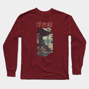 Ukiyo e Japanese Temple Long Sleeve T-Shirt